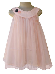 Kidswear_Faye Peach Net Swing Dress