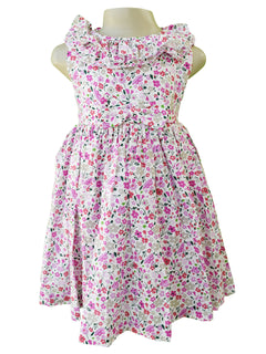 Kids Frocks_Faye Pink Cotton Floral Dress
