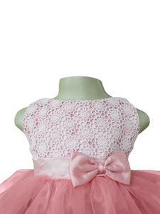 Faye Pink Lace Tiered Dress