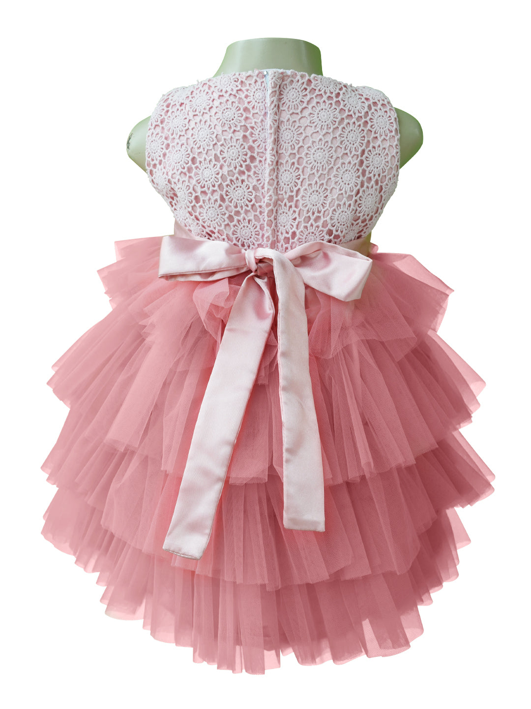 Kids dress_Faye Pink Lace Tiered Dress