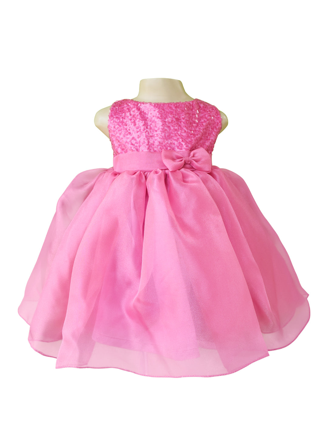 baby dress_Faye Pink Sequence Tissue Dress