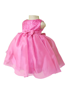 girls dress_Faye Pink Sequence Tissue Dress
