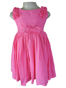 Faye Pink Shoulder Ruffle Dress for kids