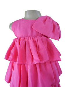 Faye Pink Tiered Dress for kids