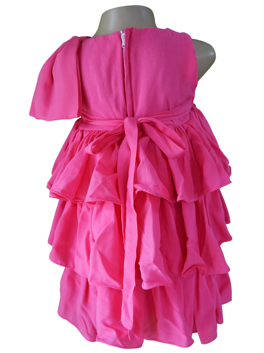 Faye Pink Tiered Dress