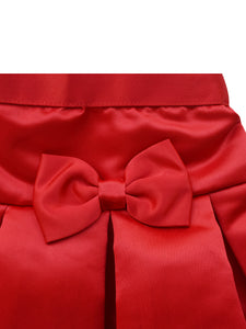 Faye Red Satin Skirt