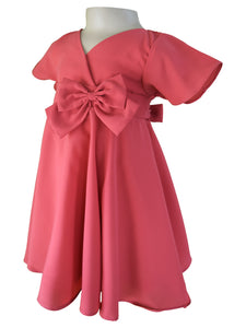 Faye Rust V Neck Dress for baby girls