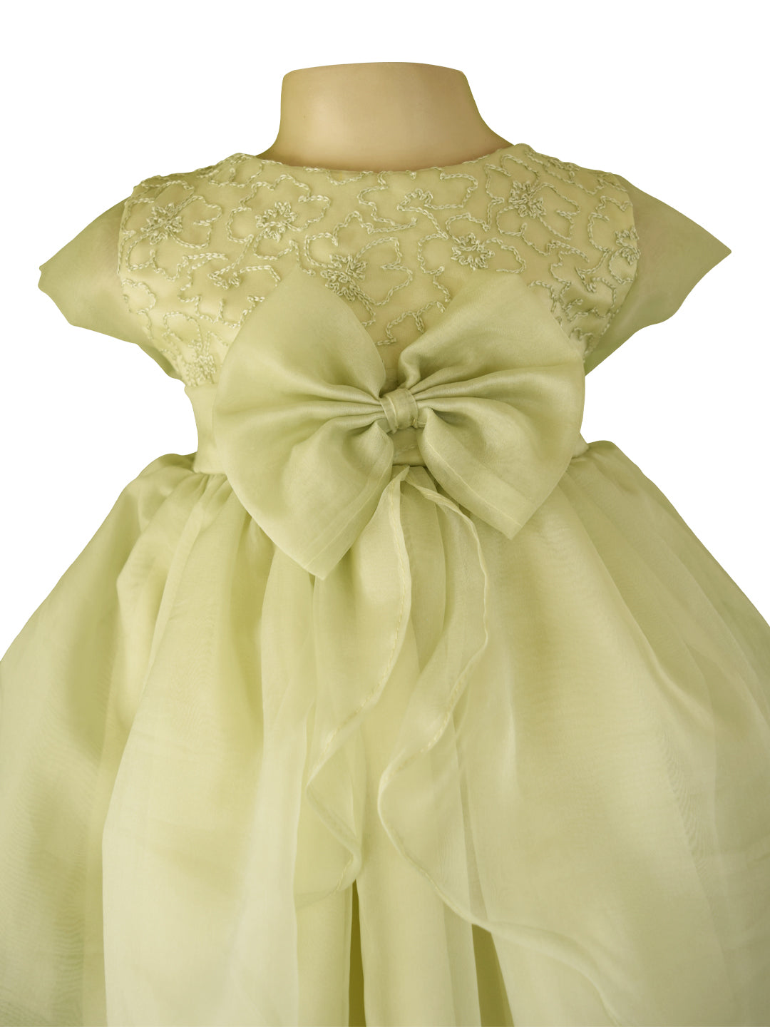 Faye Sage Green Tissue Dress for girls