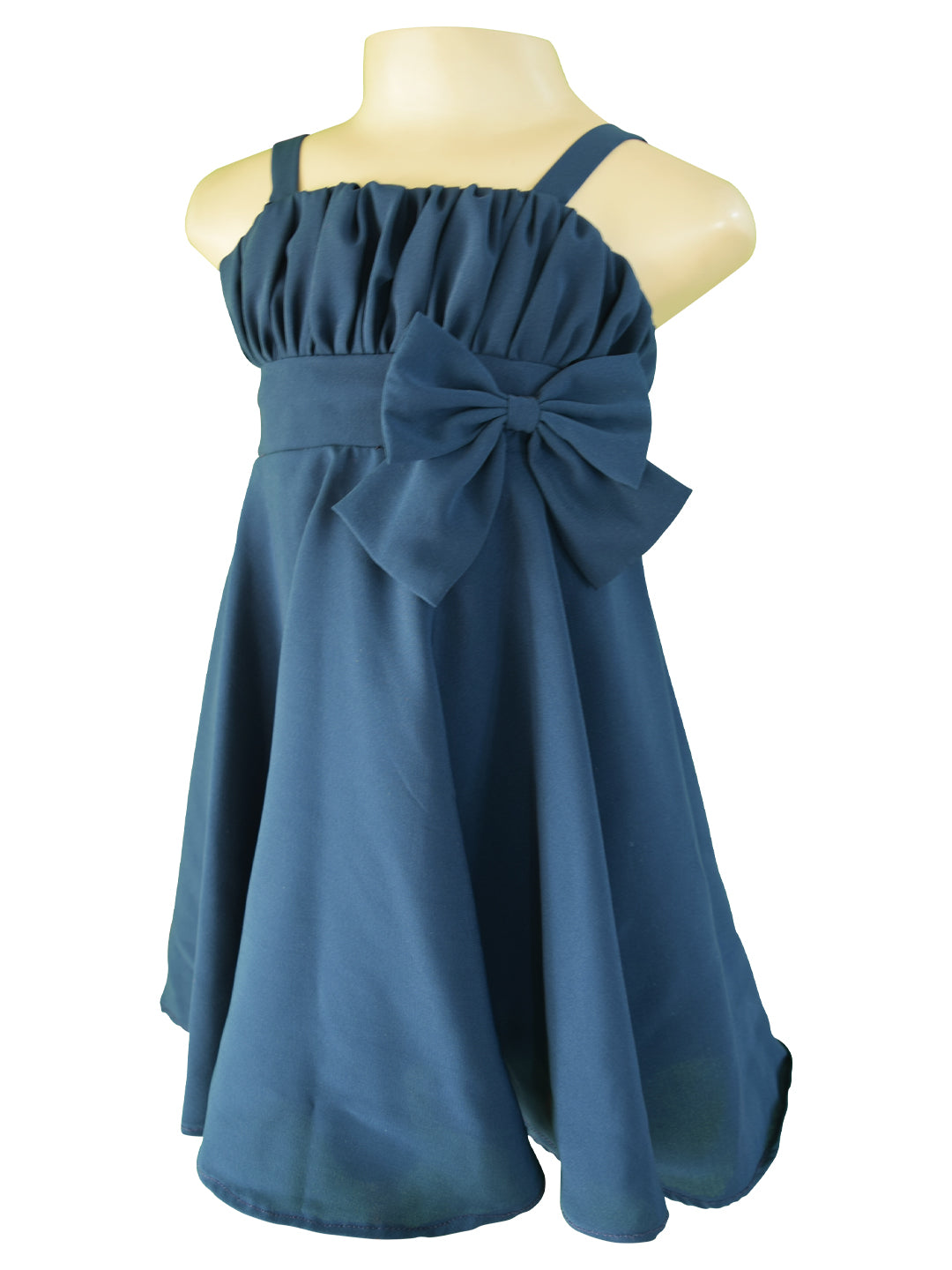 Faye Teal Green Strappy Dress  for kids