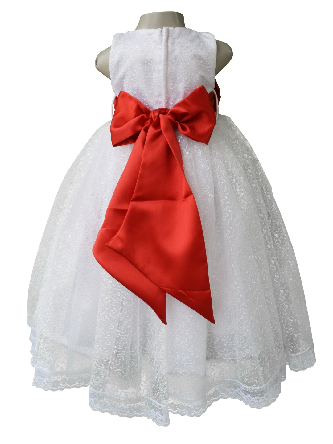 White Gown with red bow_faye