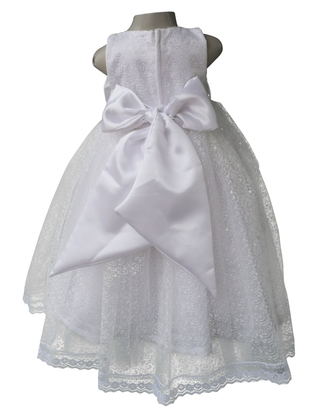 Ripening Baby-Girl's Satin Maxi White Kids Gown Birthday Party Dresses  for_7-8Years : Amazon.in: Fashion