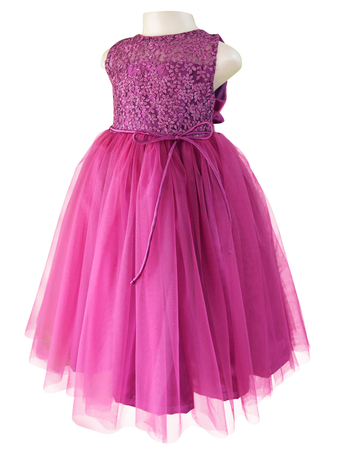 Gown for Girls | Faye Wine Embroidered Gown