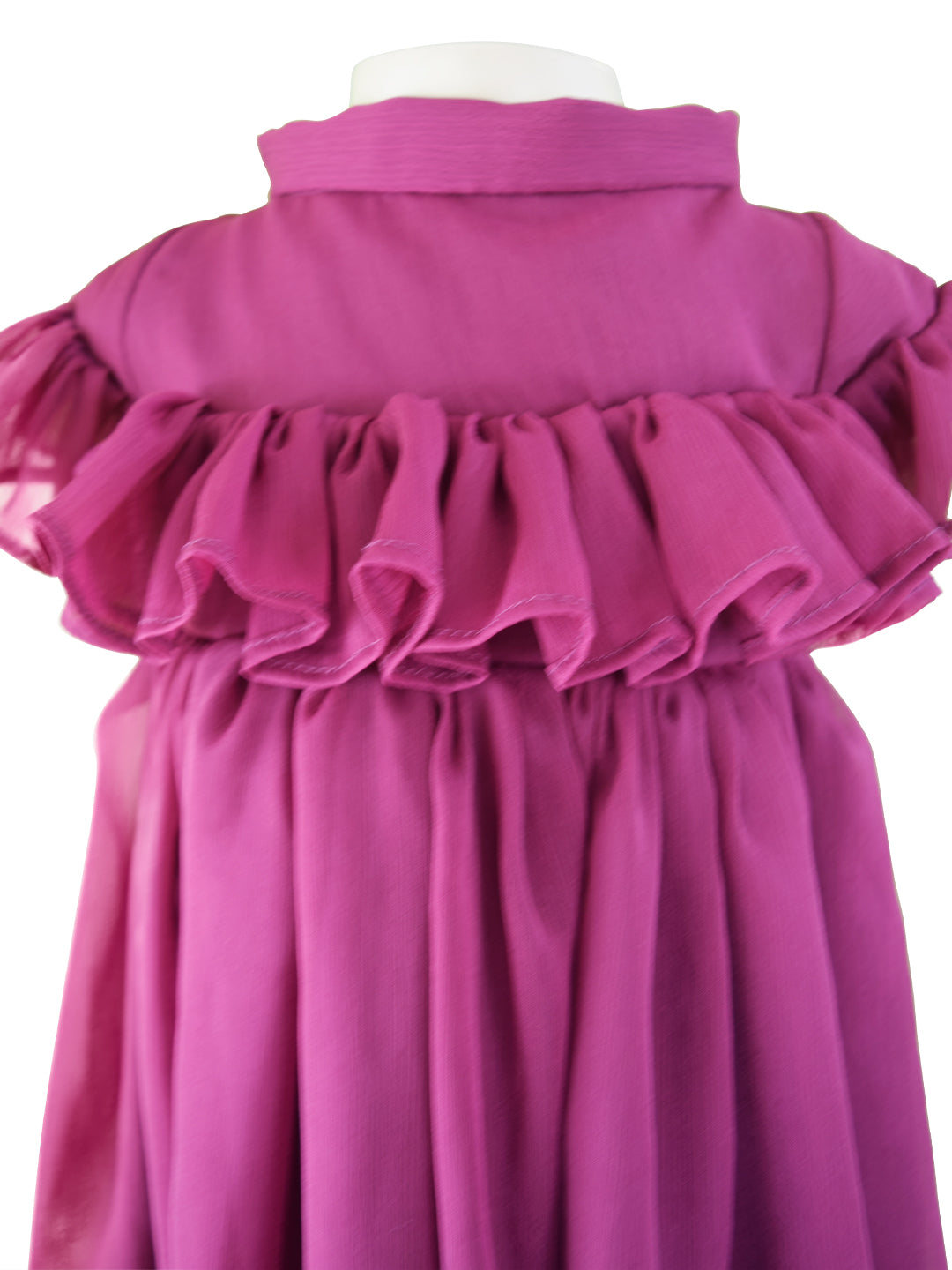 Faye Wine Ruffled Dress for baby girls