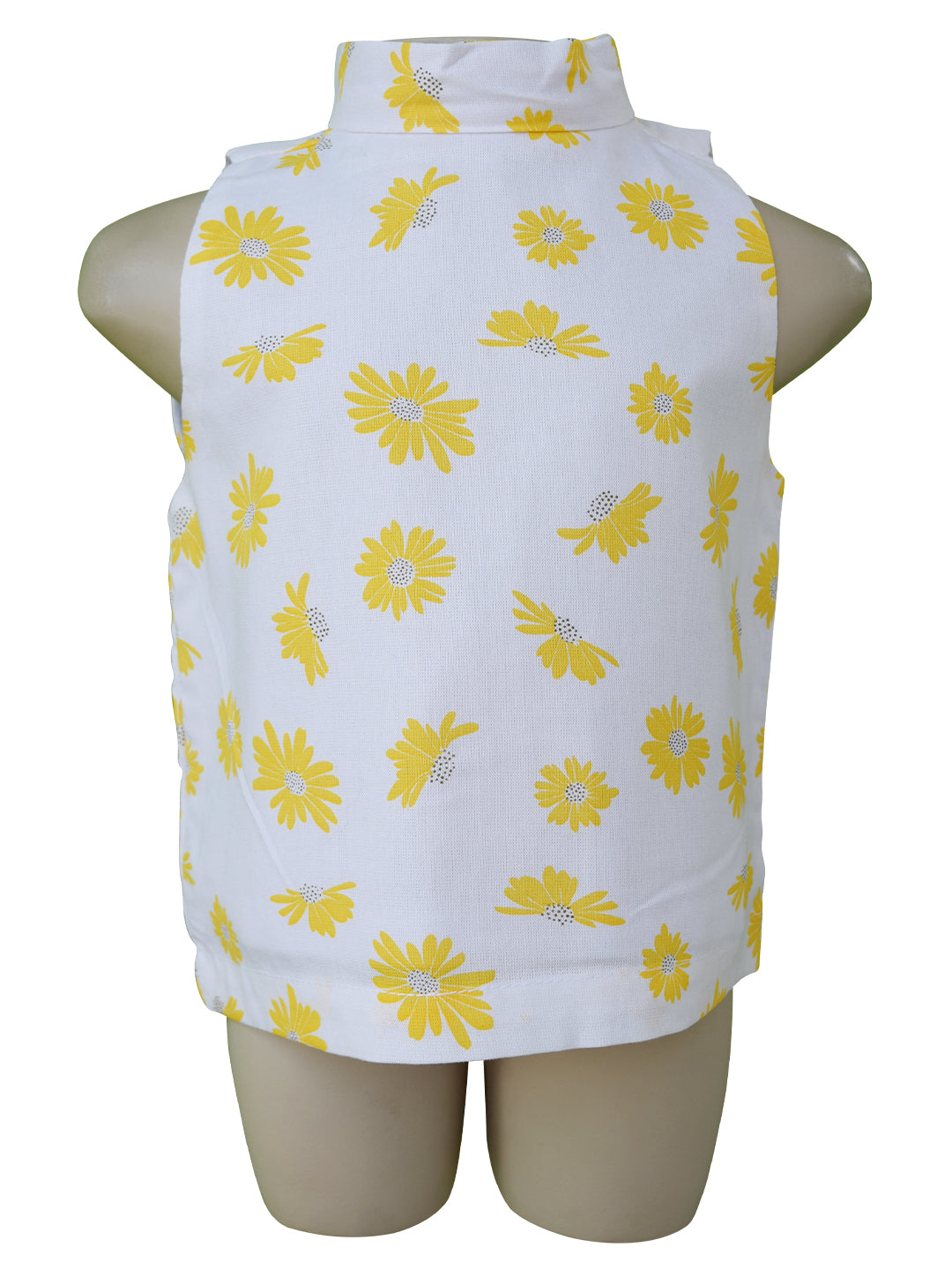 Top for Girls_Faye Yellow Floral Crop Top