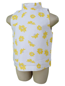 Faye Yellow Floral Crop Top for baby girls