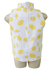 Faye Yellow Floral Crop To