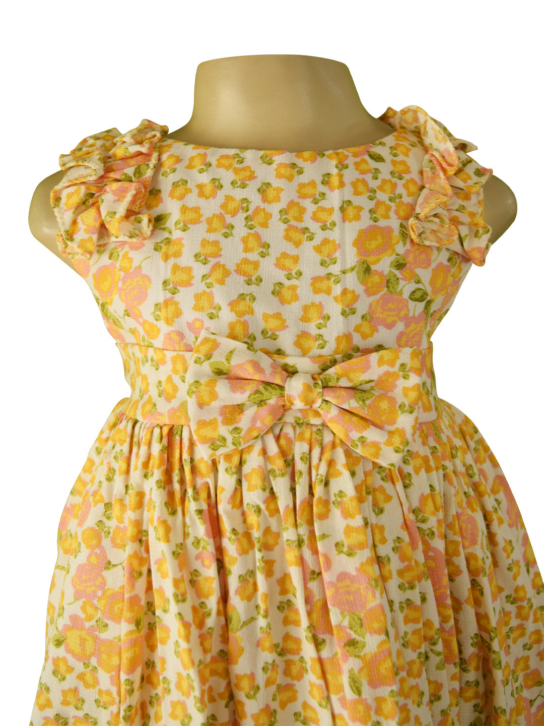 Faye Yellow Floral Printed Dress