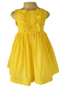 Girls Dress_Faye Yellow Swissdot Dress