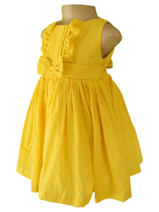 Faye Yellow Swissdot Dress for girls