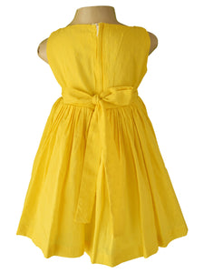 Yellow Swisdot Dress