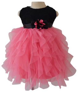 kids dress_Faye Black Lace Waterfall Dress