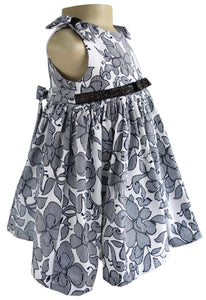 Faye Blue & White Shimmer Dress for Kids