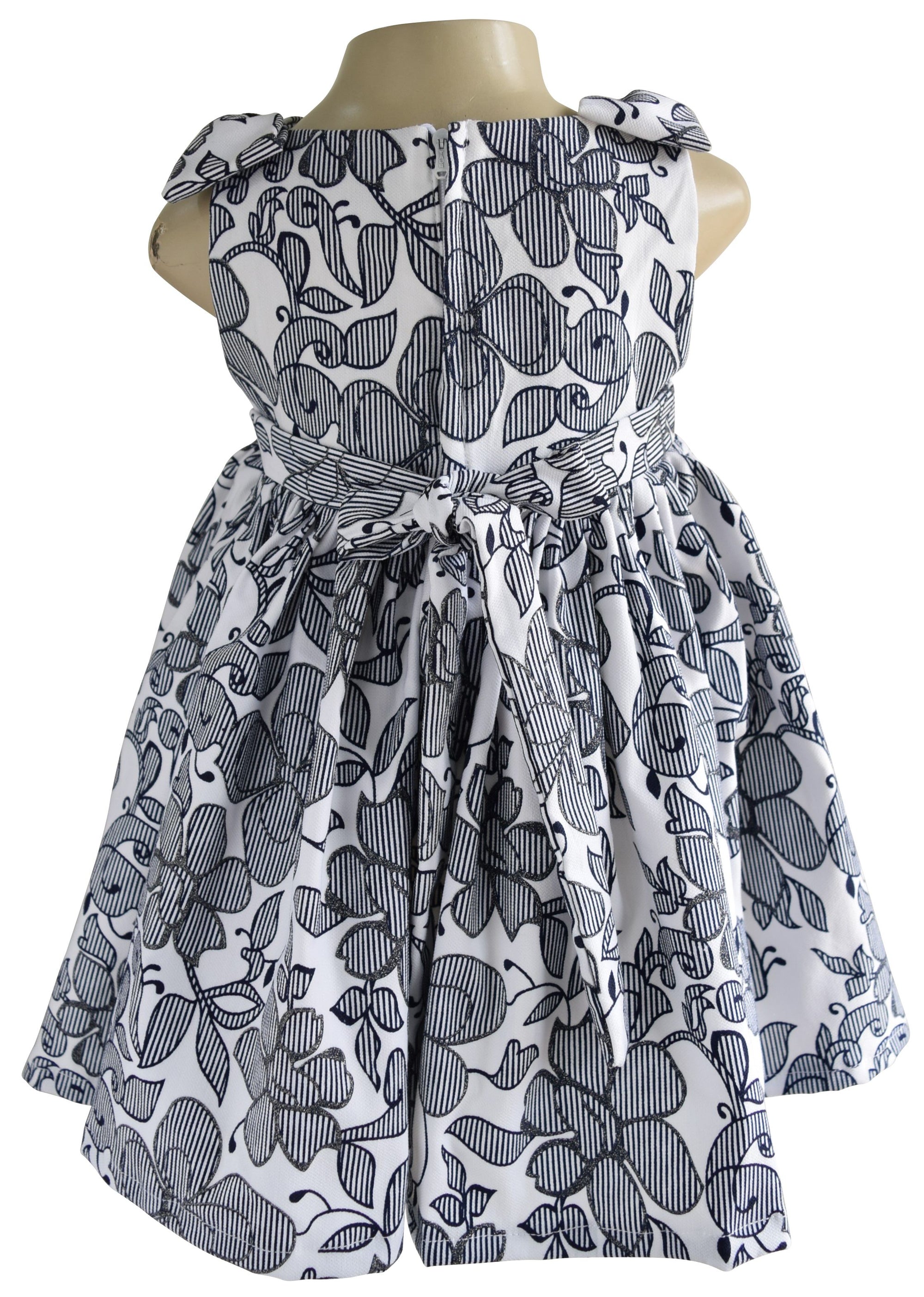 Faye Blue & White Shimmer Dress