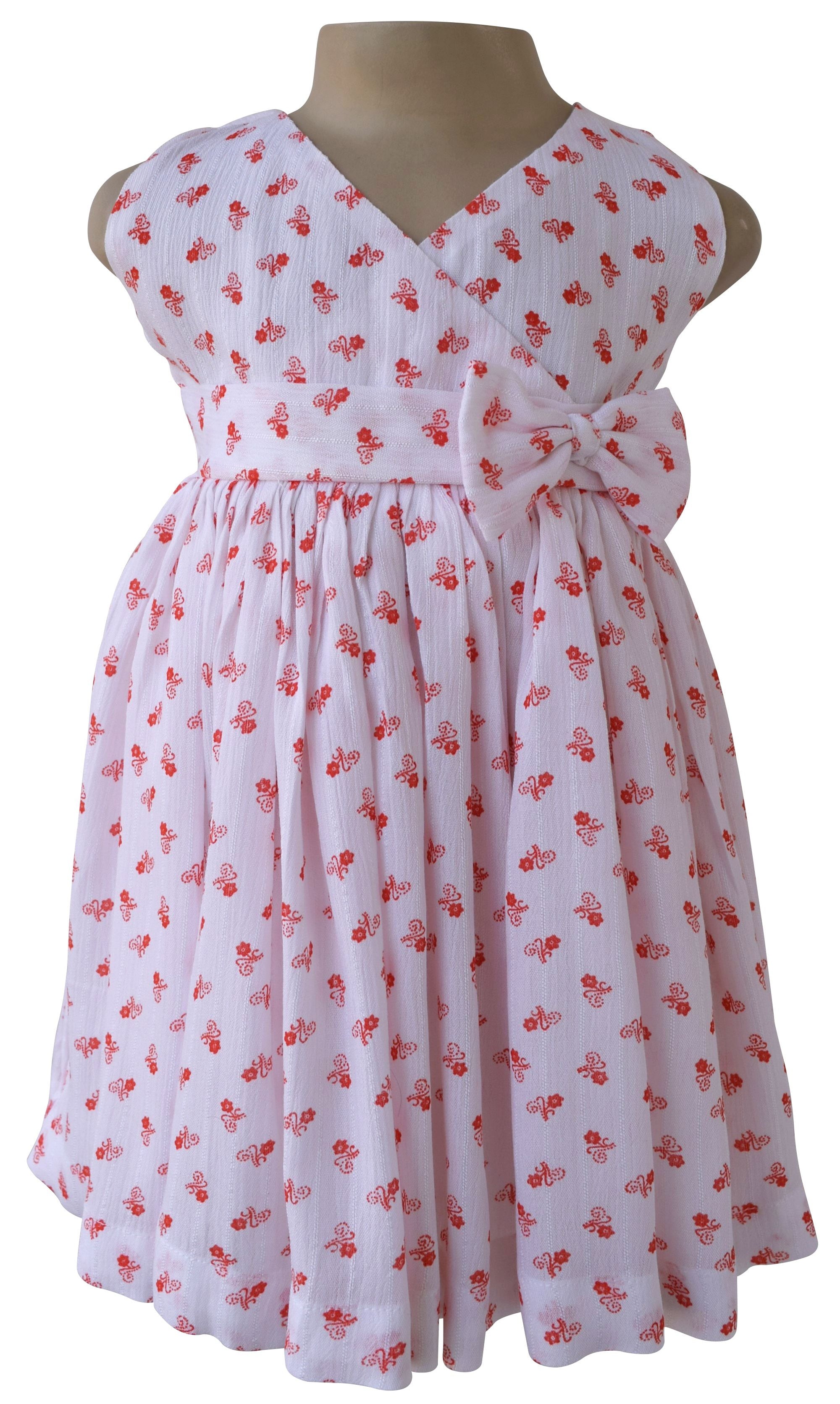 Dress for Kid_Faye Orange Floral Print Dress