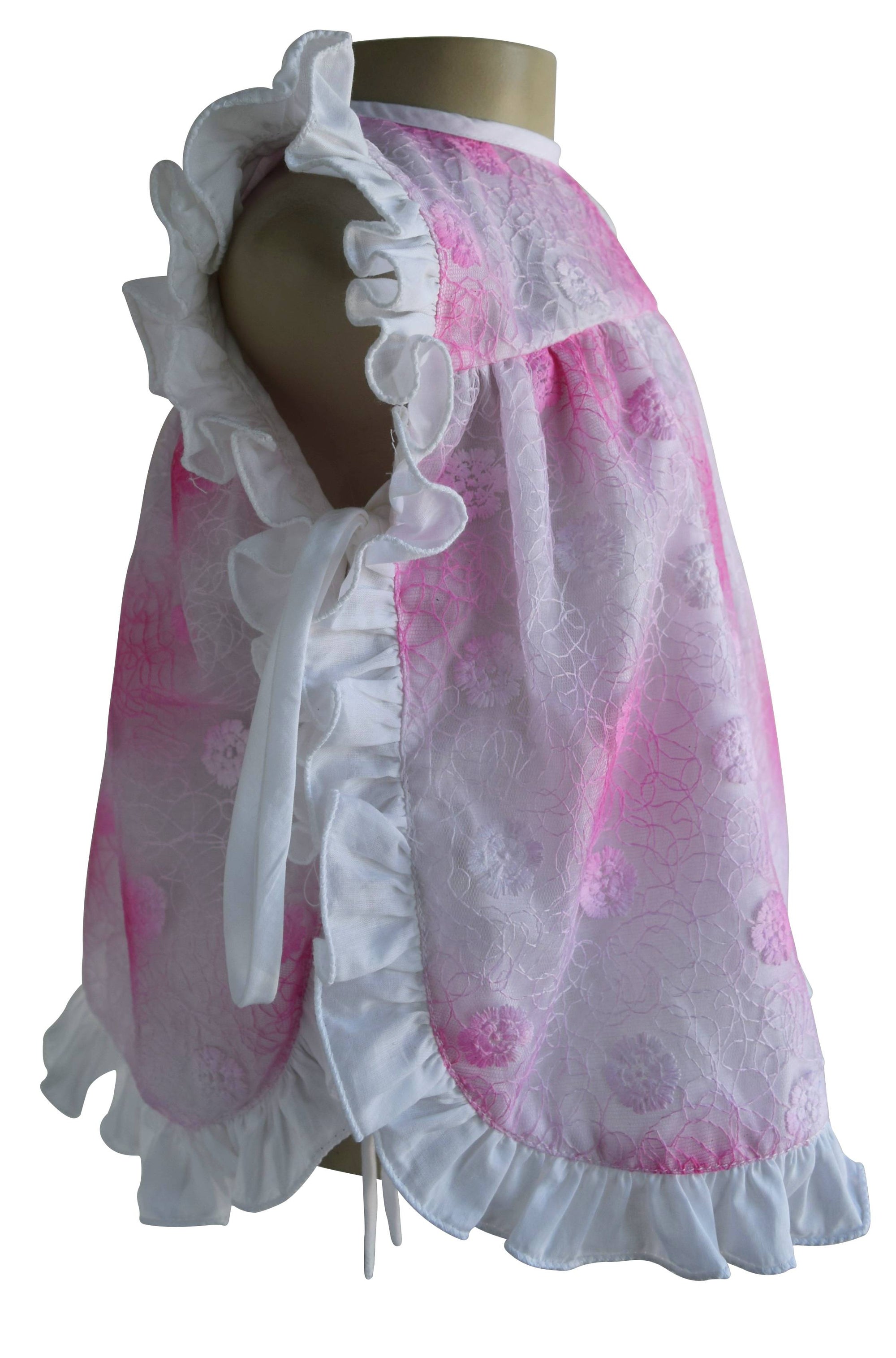 Pink & White Lace new born Baby Dress