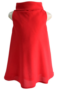 Red Cowl Swing Dress for Kids