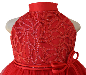 Faye Red Embroidered Gown