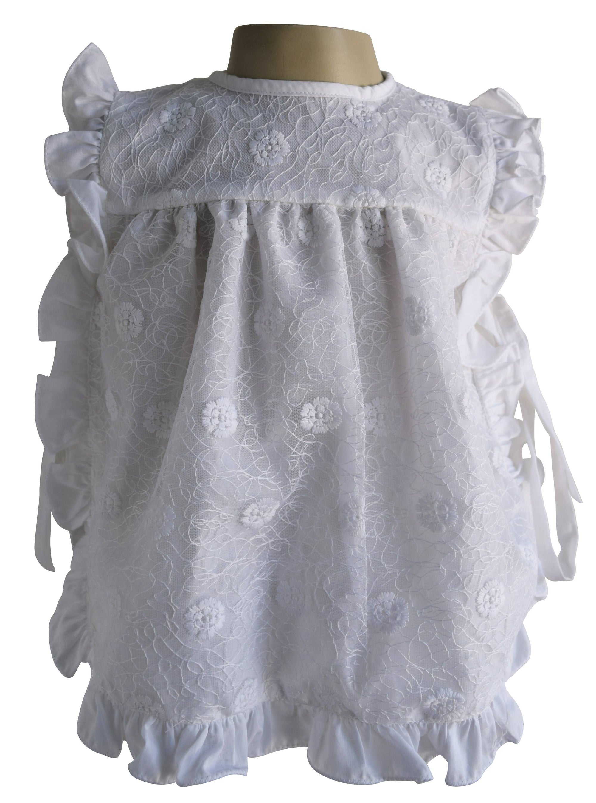 New born dress_Faye White Lace Baby Dress