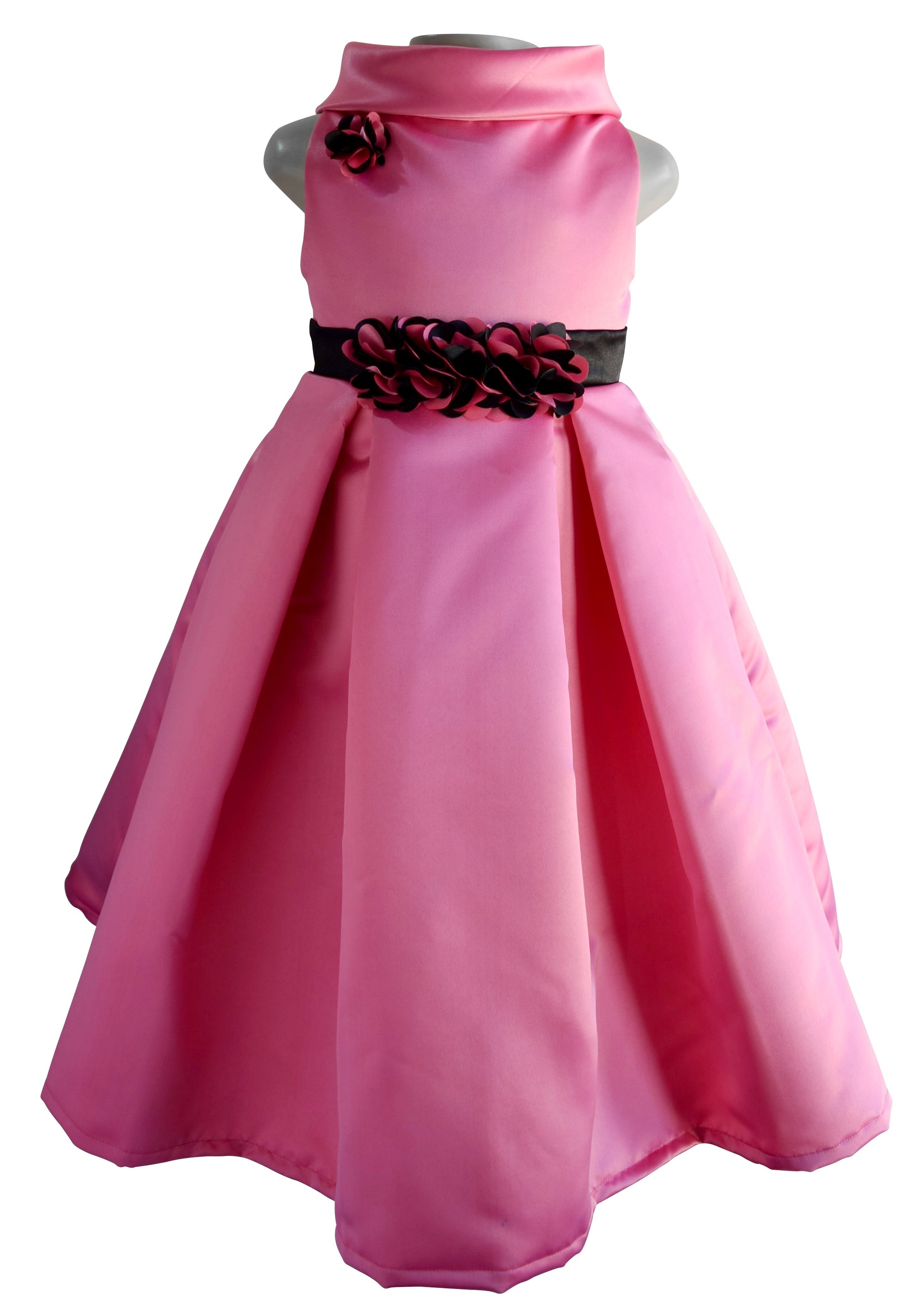 Faye Pleated Onion Pink Party Gown for kids