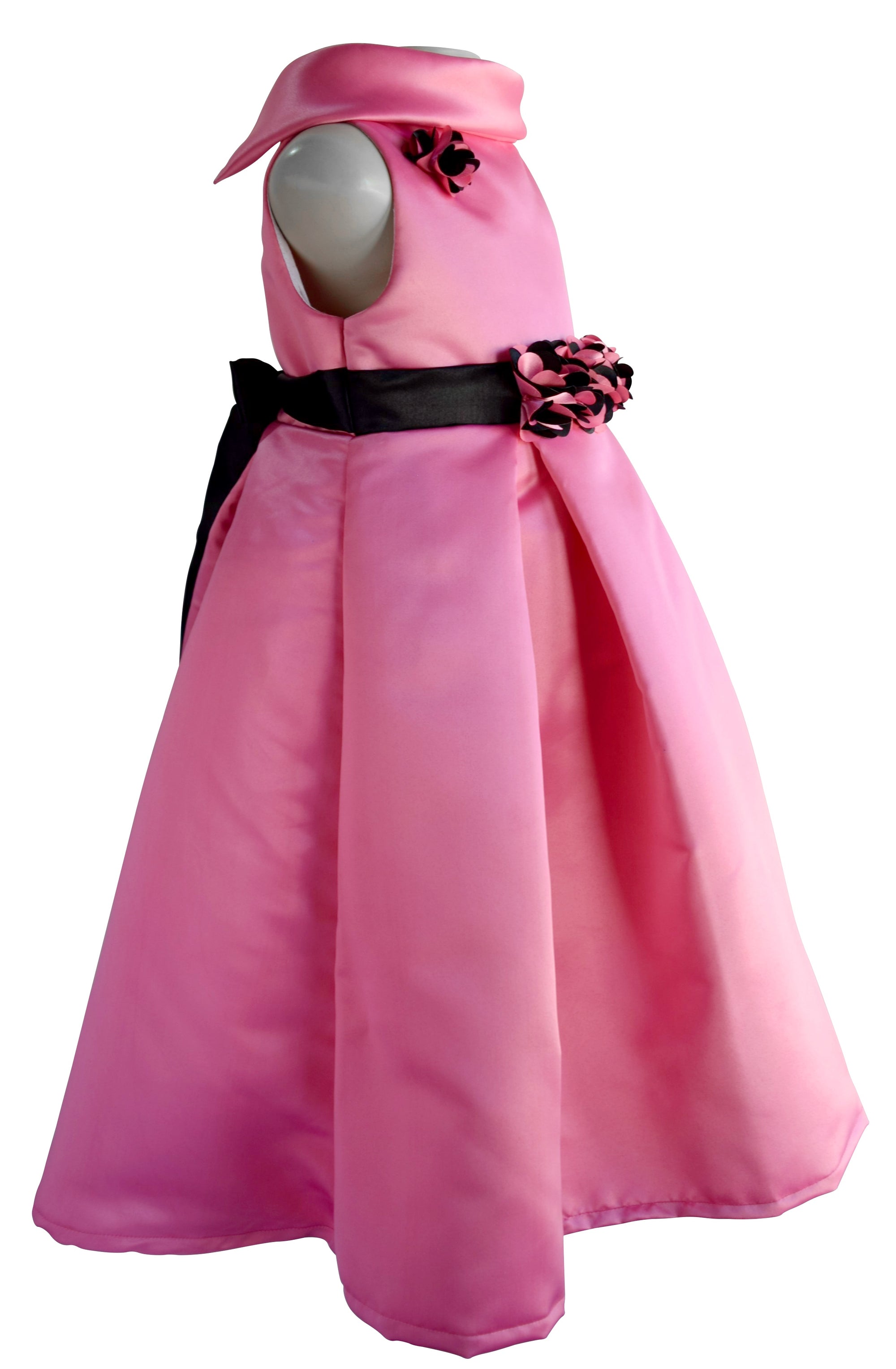 Faye Pleated Onion Pink Party Gown for girls