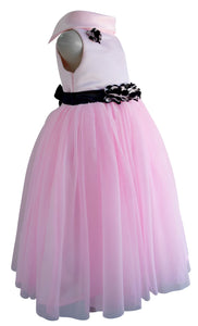 Faye Pink Cowl Neck Gown for baby girls