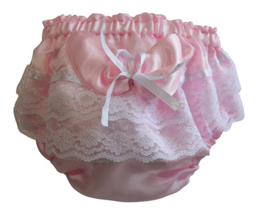 Pink Satin Bloomers for baby girls