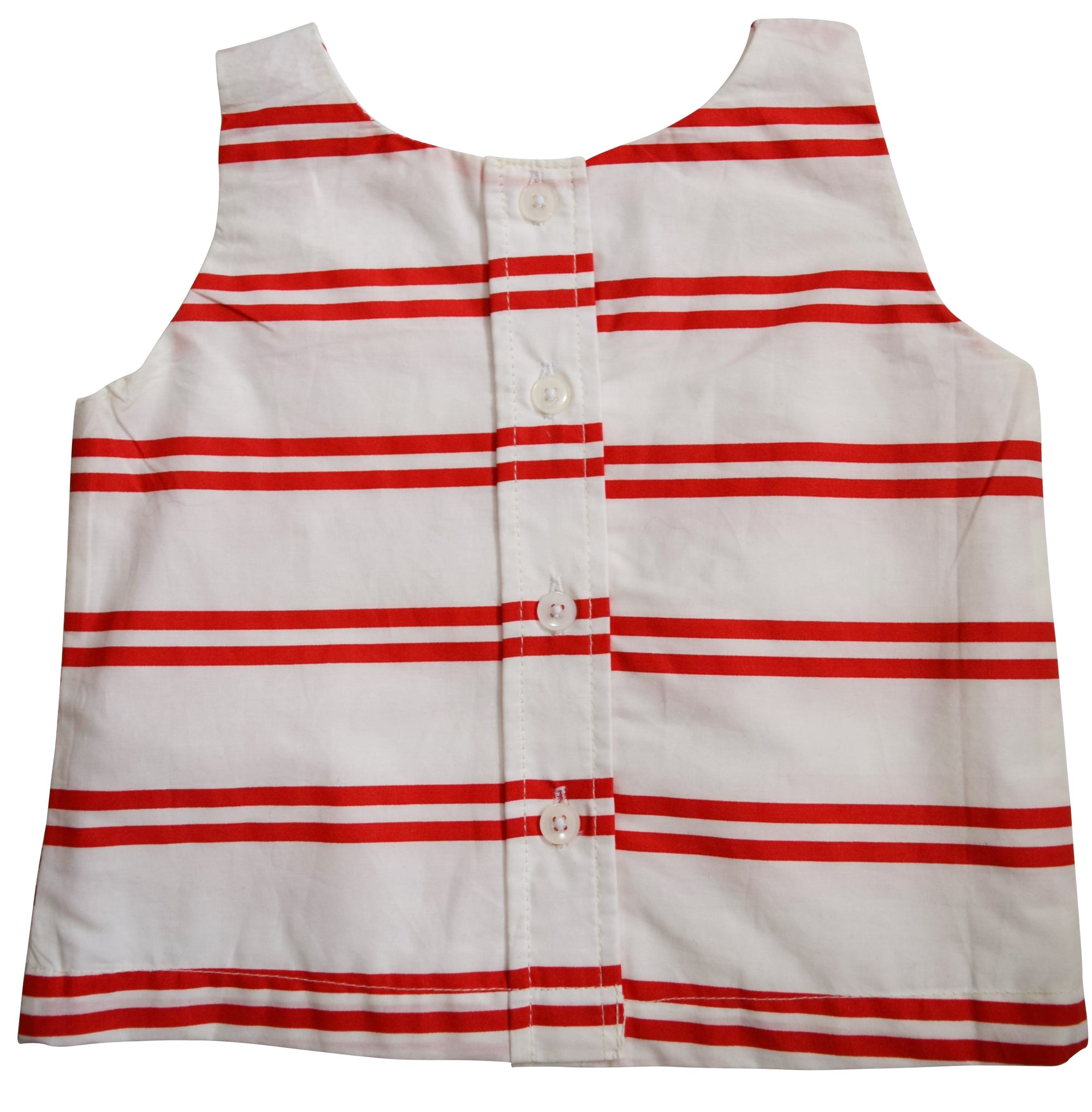 Red & Ivory Striped Top to go with skirts
