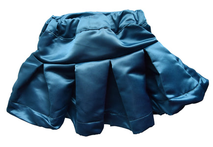 Teal Satin Skirt for Girls