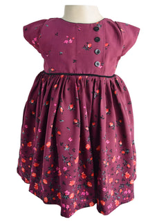 Baby girl Dresses_Faye Maroon Floral Dress