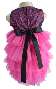 Baby Dress_Faye Pink & Black Tiered Dress
