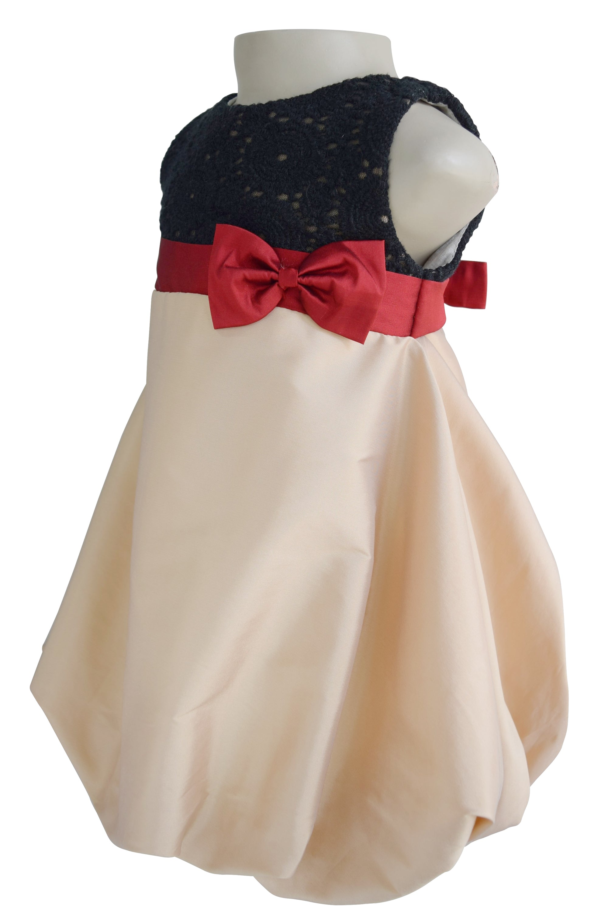 Birthday dress_Faye Black Lace & Champagne Dress