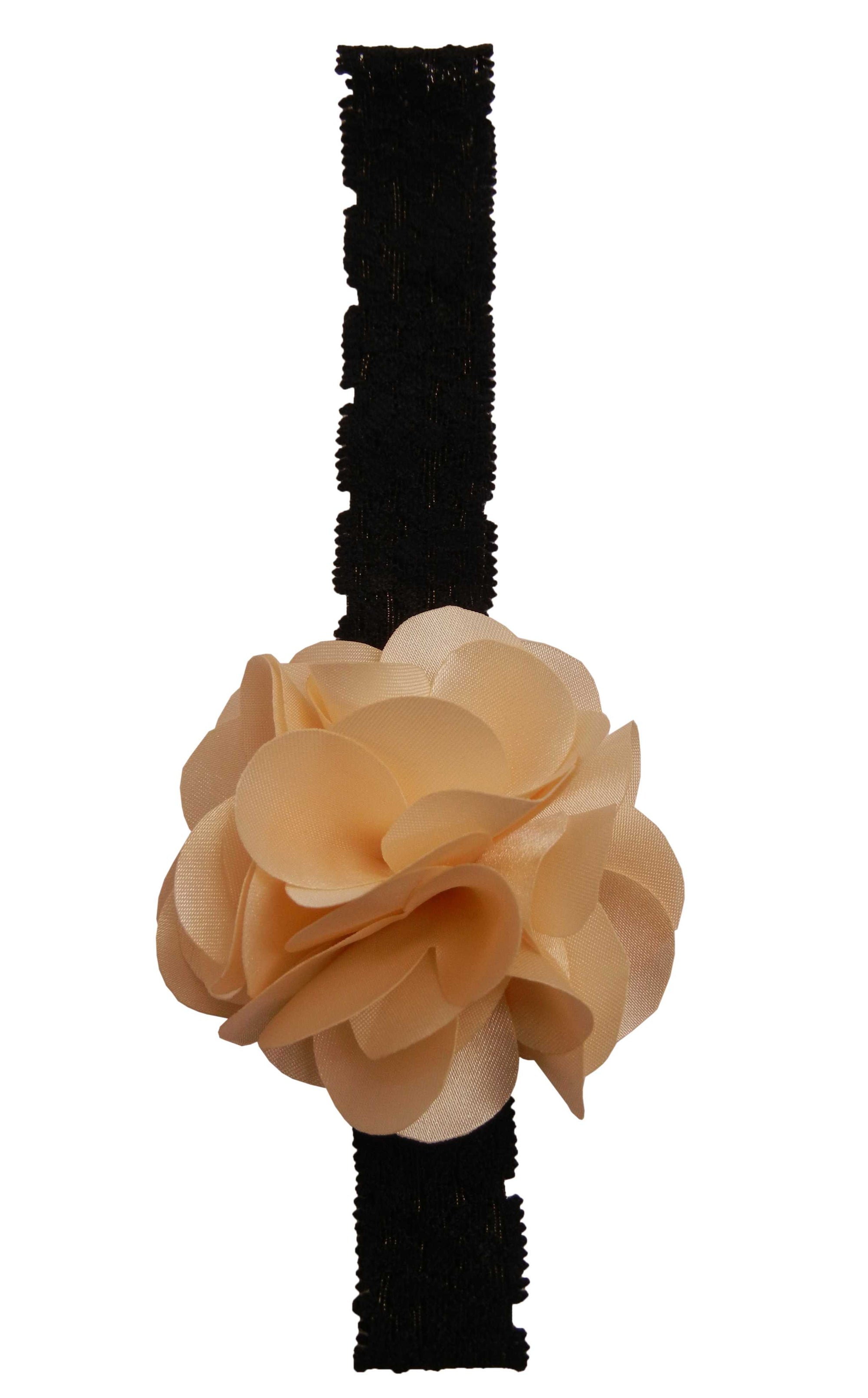Gold flower on Black Lace Hair Band for Kids