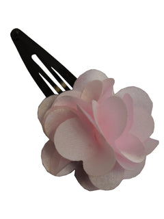 Pink flower clip_Hair clip for kids